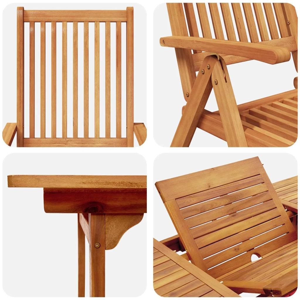 Set da pranzo da esterno con ombrellone 6 pz 3438541
