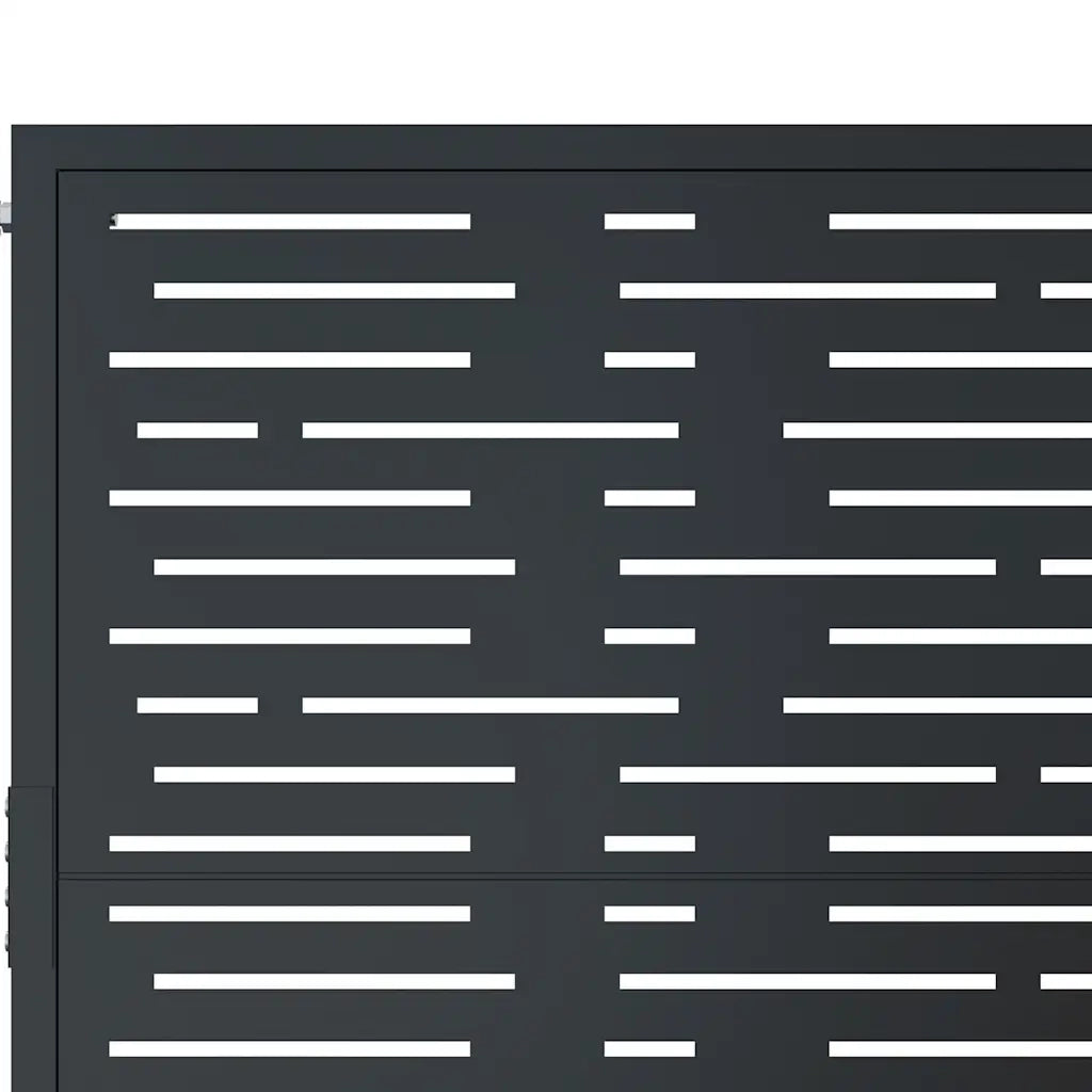 Cancello da giardino antracite 100x150 cm in acciaio design quadrato CFW6371947
