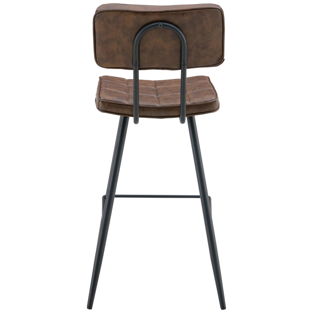 Set di 2 sgabelli da bar FERNAND in similpelle marrone