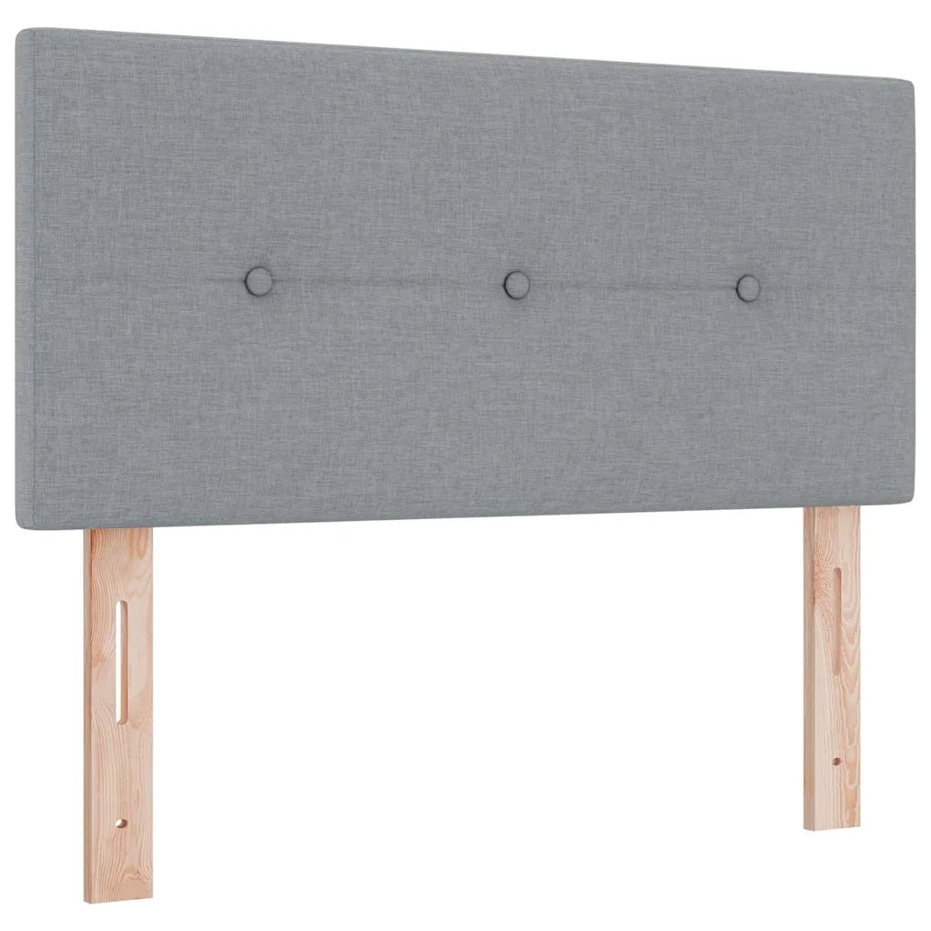 Letto a Sorgente LED con led Grigio chiaro 120 x 190 cm Tessuto 3342422