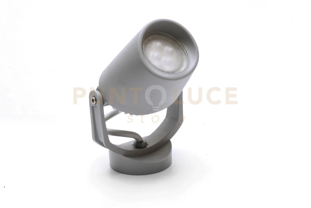 ROMA D12 CM FARETTO 1 LUCE ATTACCO GU10 GRIGIO IP66 LAMPADINA LED INCLUSA 6W CCT INCLUSA