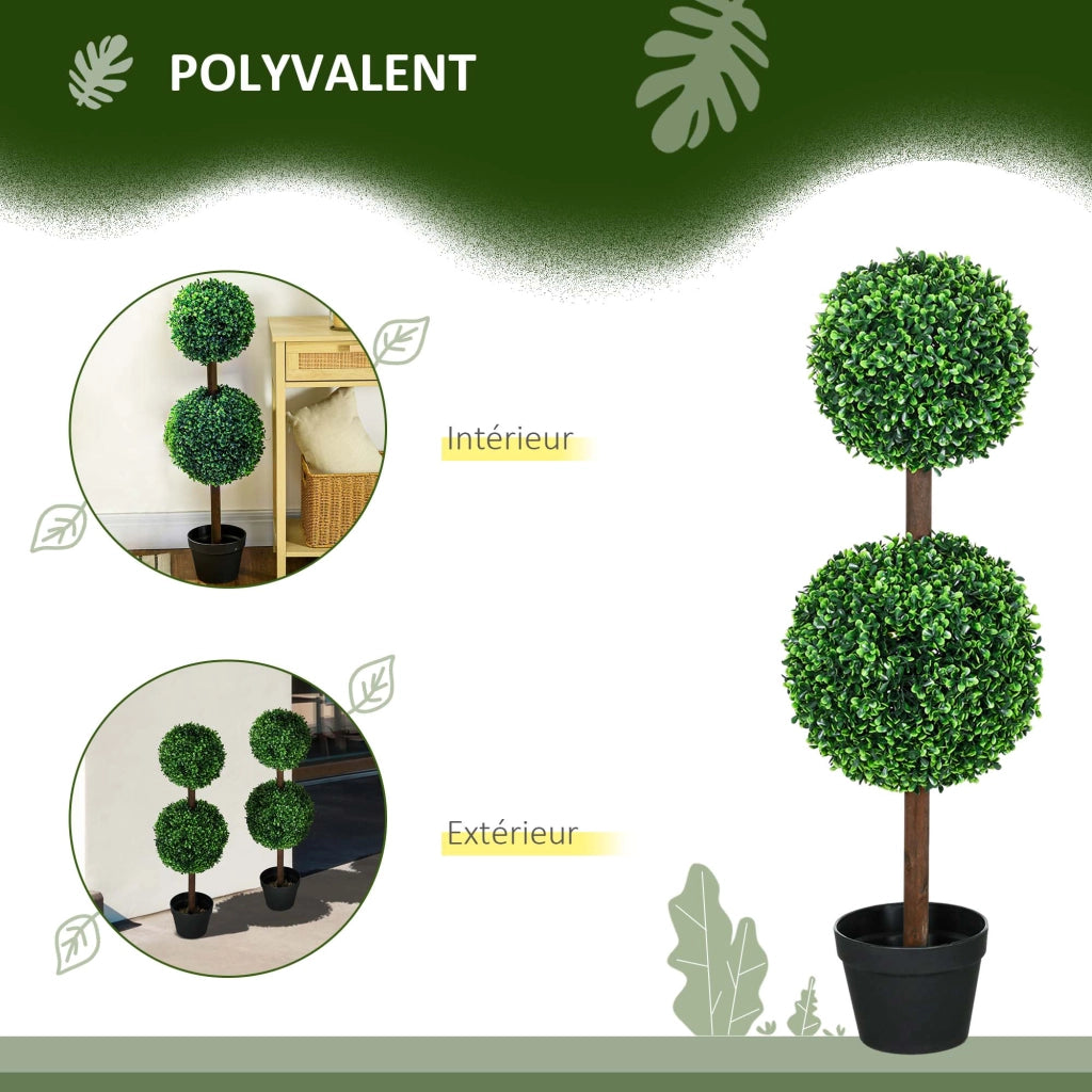 Albero di bosso artificiale ¨C Minimal ¨C 2 pezzi, 90 cm, verde