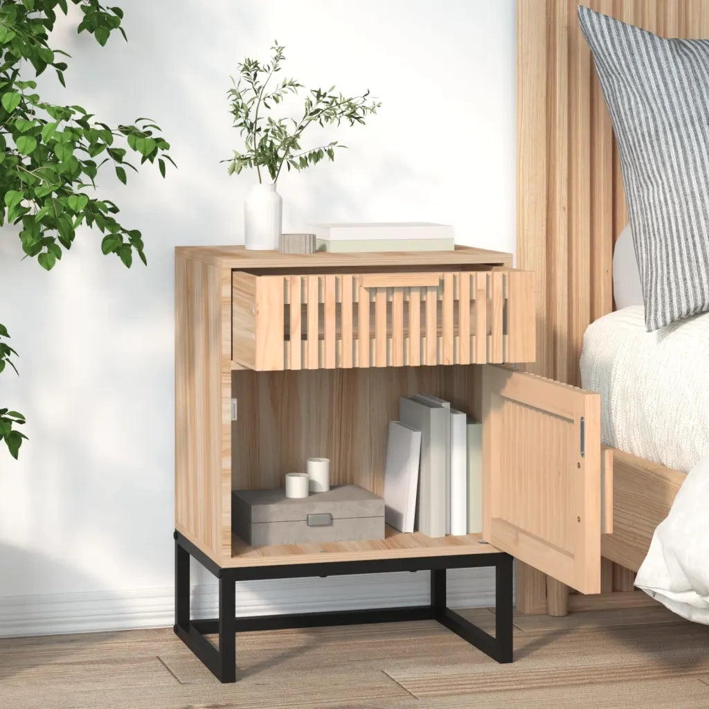 Comodino 40x30x55,5 cm Legno Multistrato e Ferro 352095