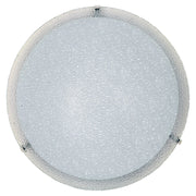 Plafoniera 2xE27 Ganci Cromo Vetro Lastra Bianco E-Energy Gaia