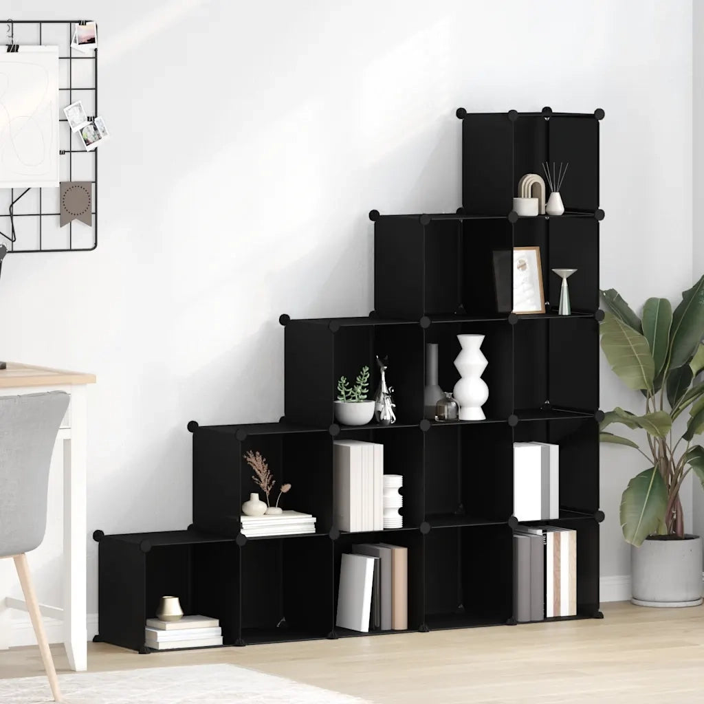 Organizzatore Portaoggetti con 15 Cubi Trasparenti in PP 340545