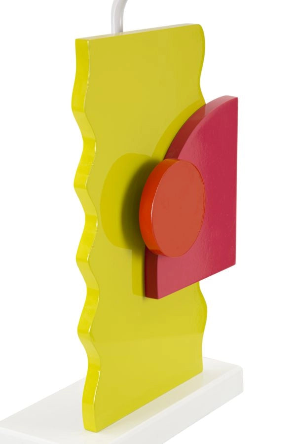 Lampada da tavolo in legno verde cm 30x60,5
