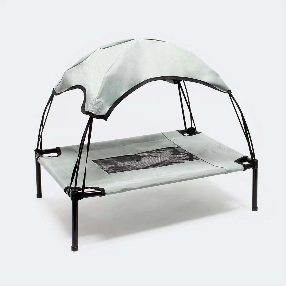 Lettino per cani 60 cm 15 kg max letto rialzato protezione solare S relax grigio 16_0000527