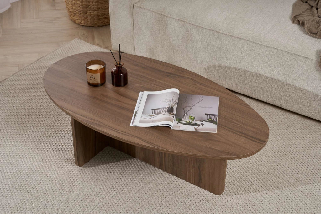 Tavolino in legno "Orba" - 120 x 65 x 40 cm - Noce