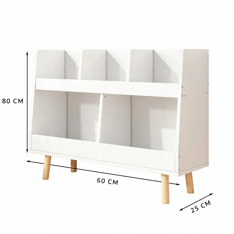 Libreria Bianca 60x25x80 cm Ideale per Ogni Ambiente