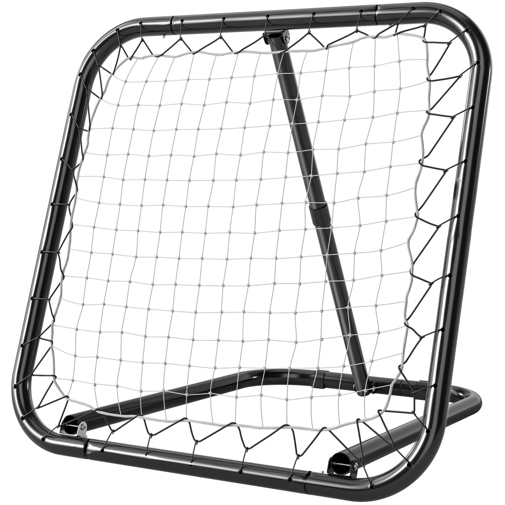 Rete di Rimbalzo da Calcio con Angolazione Regolabile in Metallo. 78x84x65-78 cm