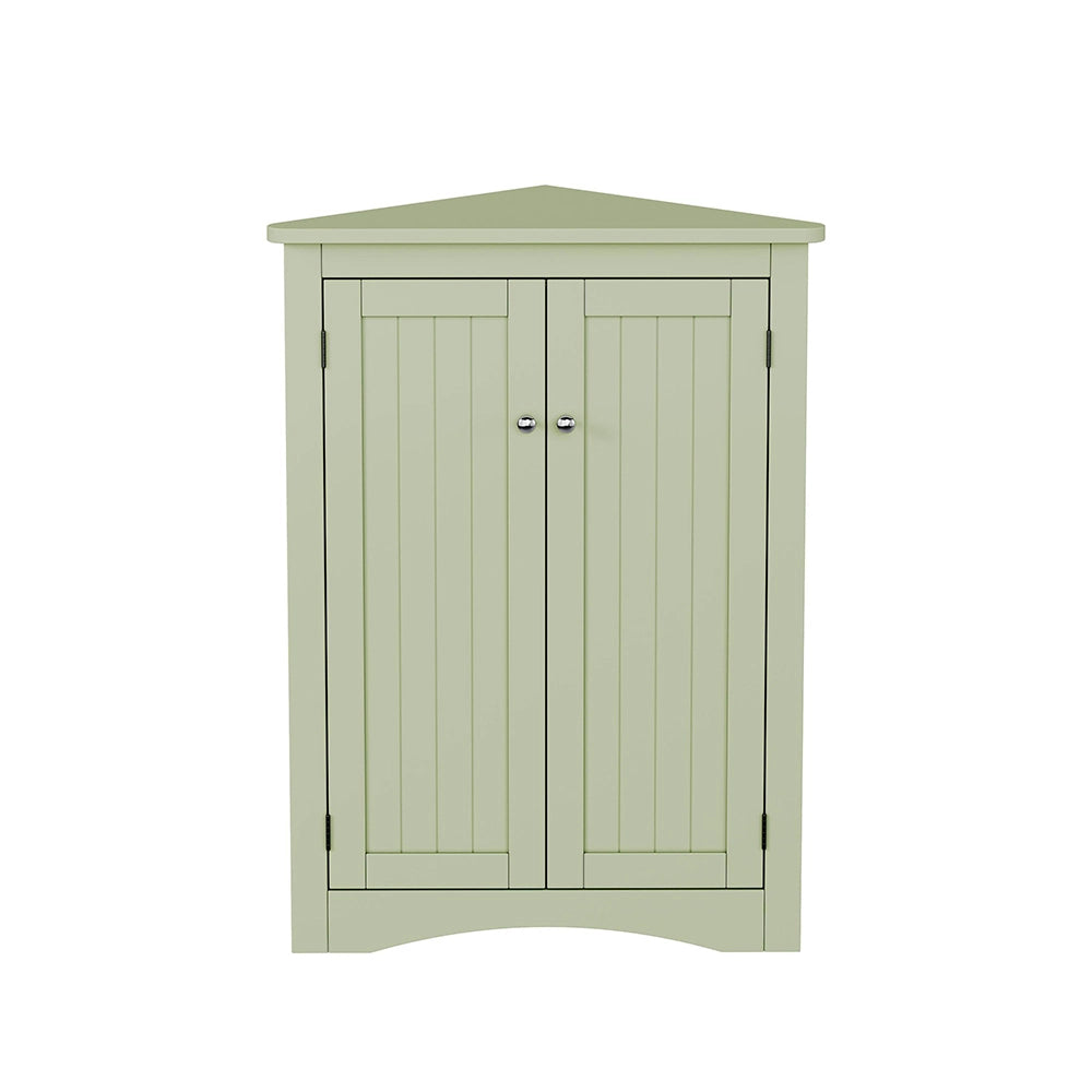 Armadio angolare per bagno - Xylo - 61,5x90 cm - Verde - 2 ante 3 ripiani
