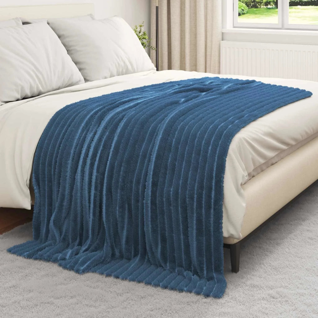 Coperte da Pile 6 pcs Blu navy 200 x 150 cm Panno 42016882