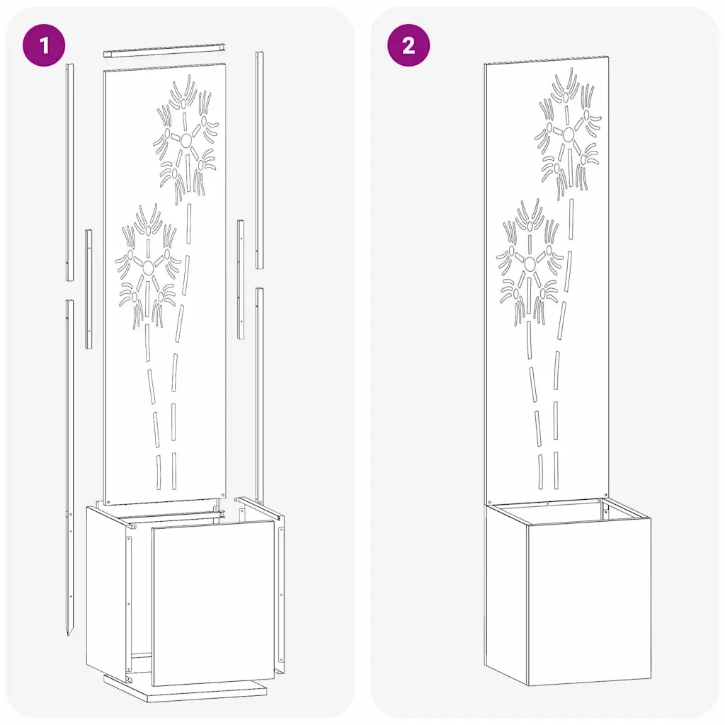 Schermo per privacy in giardino Floreale Nero 32 x 150 cm CFW9899818