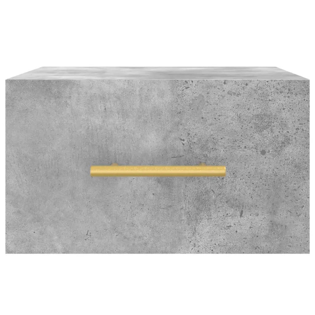 Comodino a Muro Grigio Cemento 35x35x20 cm 829796