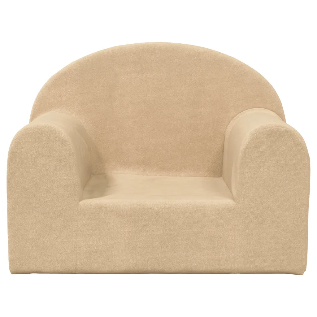 Divano per Bambini Crema in Morbido Peluche 357007