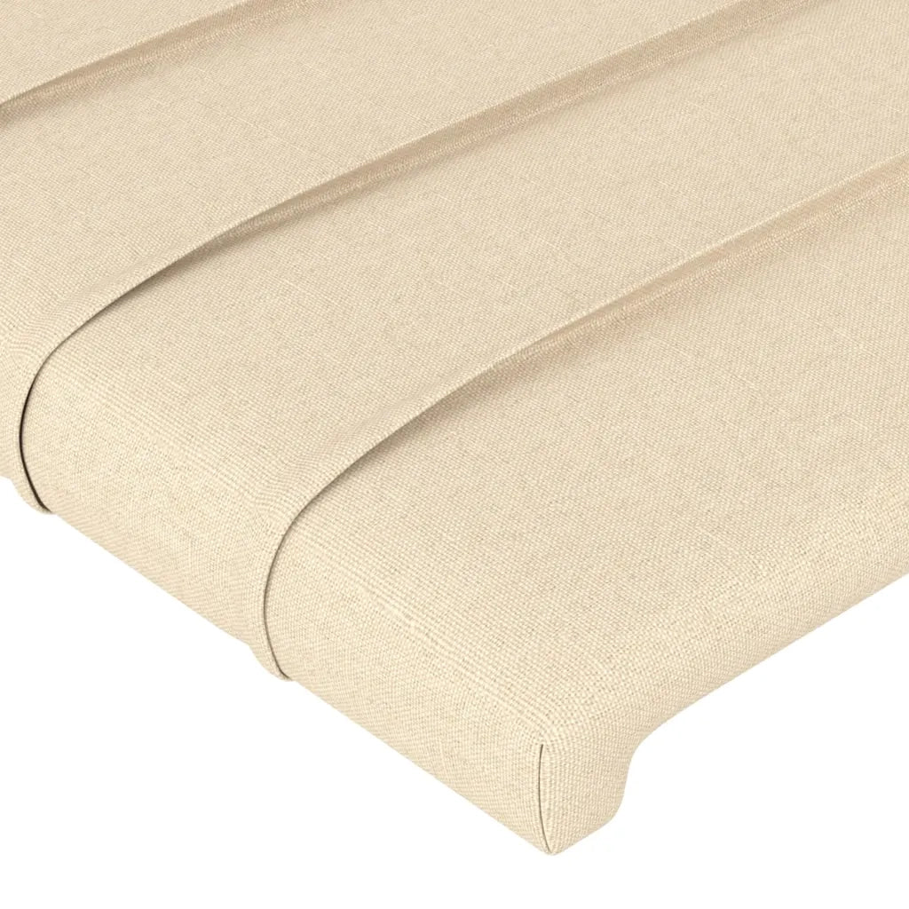 Testiera | Testata a LED Crema 100x5x118/128 cm in Tessuto