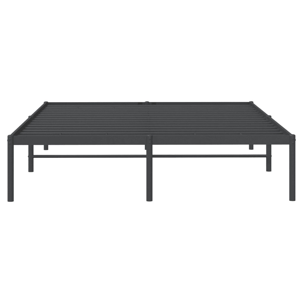 Letto matrimoniale | Letto per adulti | Giroletto in Metallo Nero 150x200 cm