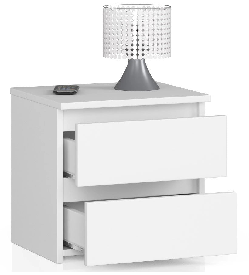 Comodino AKORD CL2 Bianca 40 cm 2 cassetti 40x35x40 cm