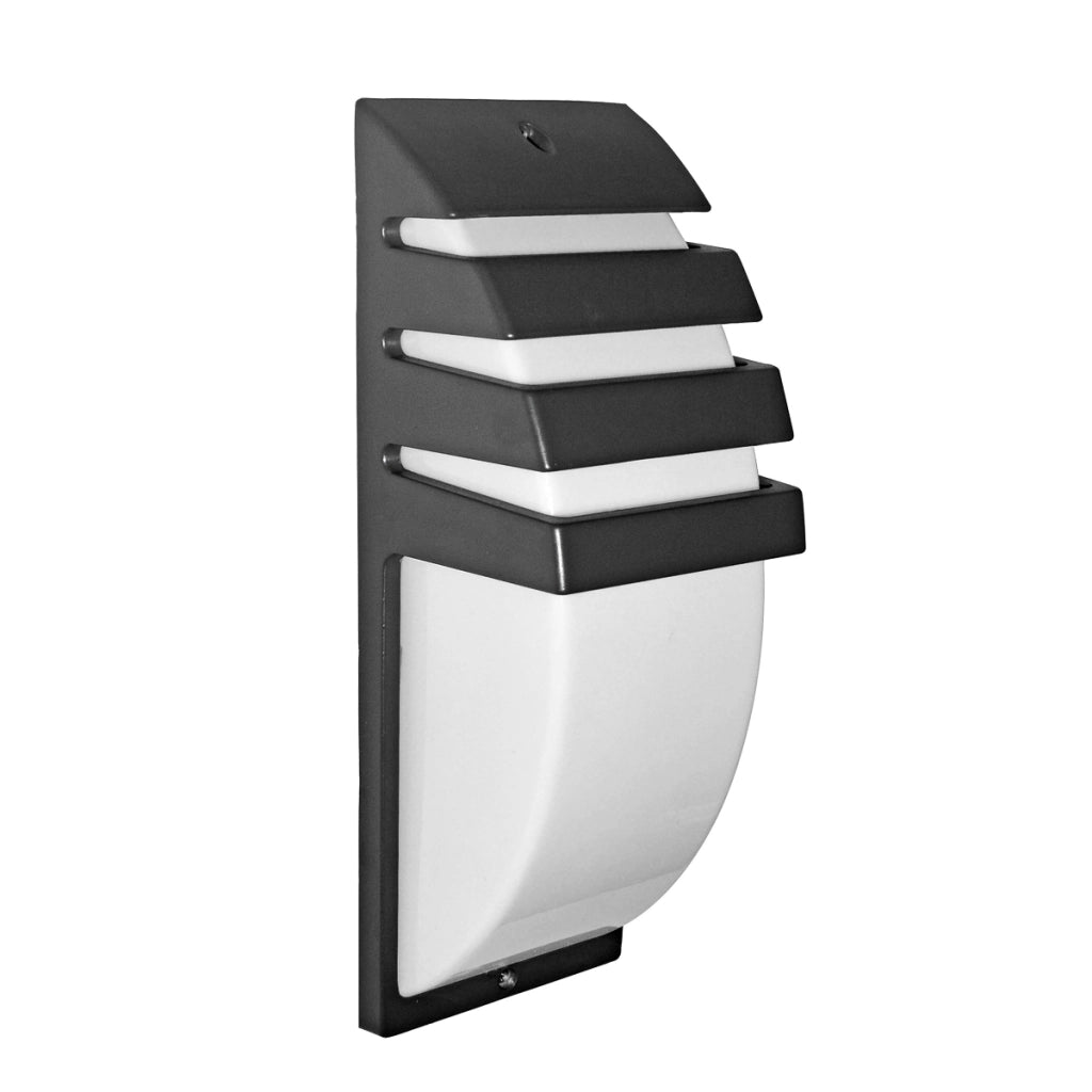 Applique esterna moderna semicircolo nero/bianco LED 4W Italux
