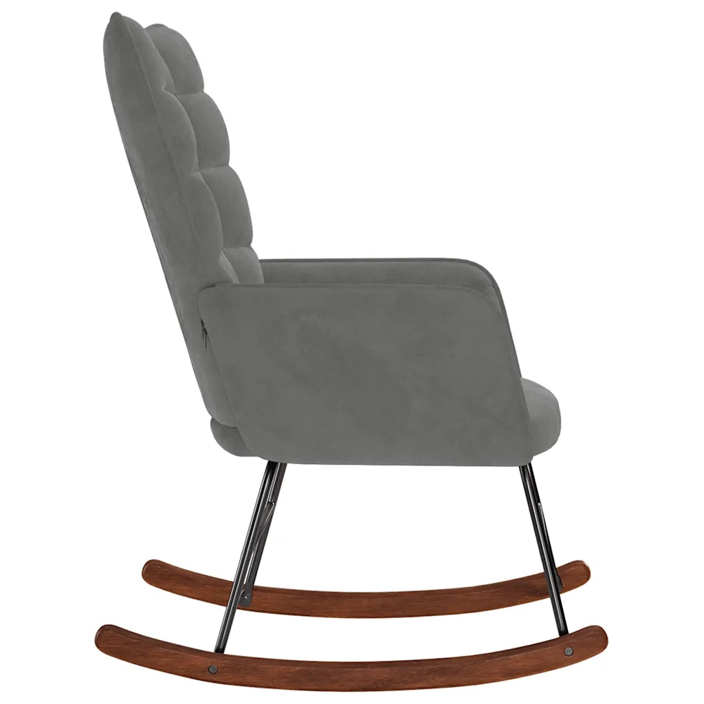 Sedia da Pranzo Grigio Scuro in Velluto 4016833