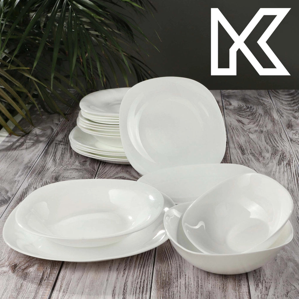 Set di 6 piatti da dessert KADAX da 21,5 cm, bianchi.
