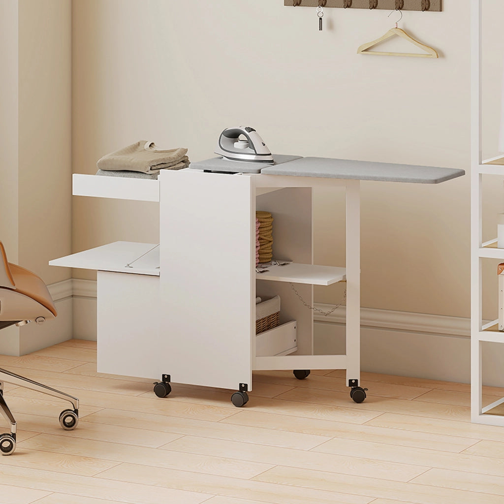Tavolo da stiro pieghevole con ruote ¨C Minimal ¨C bianco