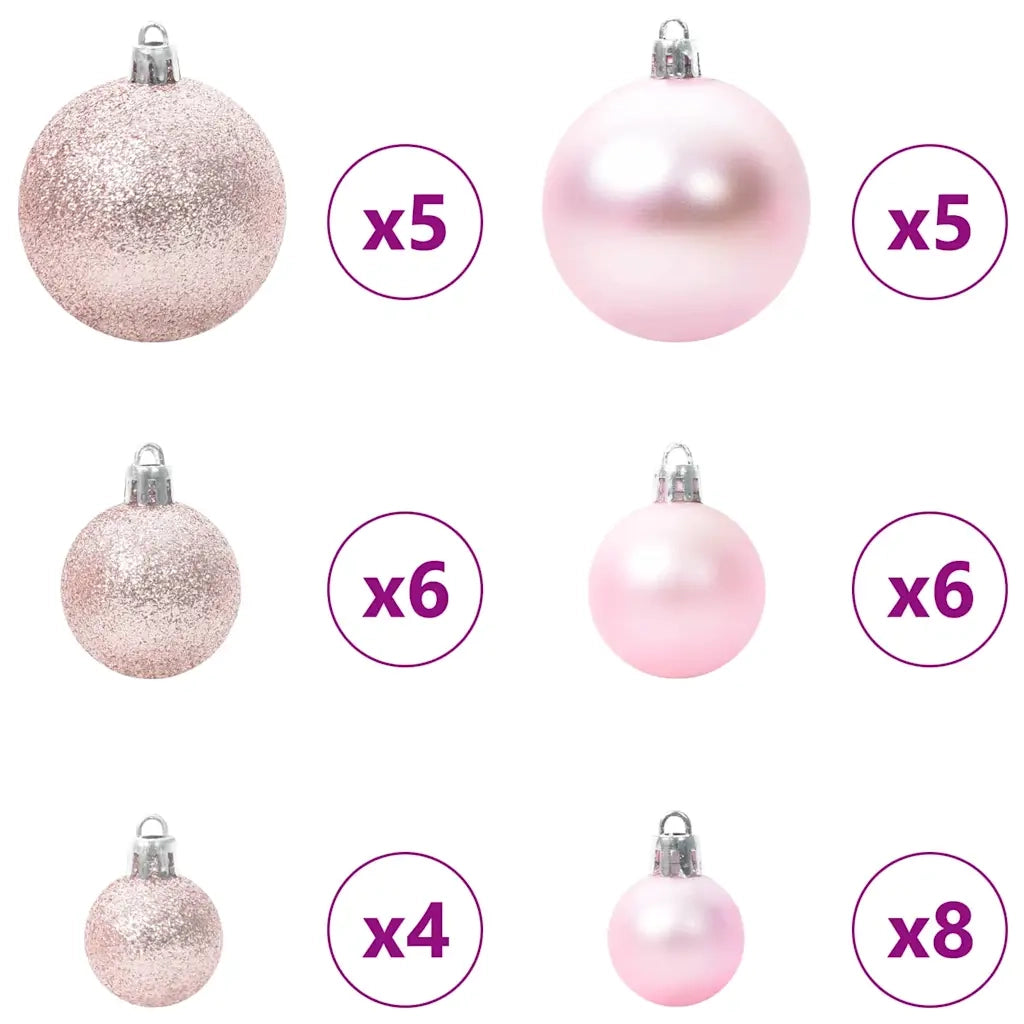 Albero di Natale artificiale con luci integrate Nero 120 cm PVC 3397117