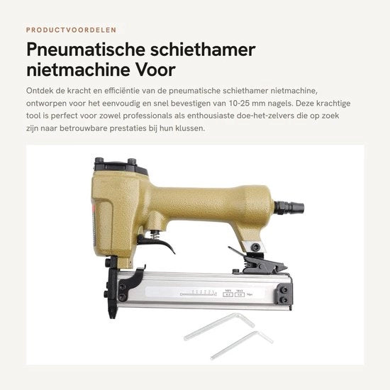 Pistola pneumatica per chiodi da 10-25 mm - Prodotto di alta qualità per uso industriale - Servizio affidabile - Produzione perfetta - Pistola pneumatica per chiodi
