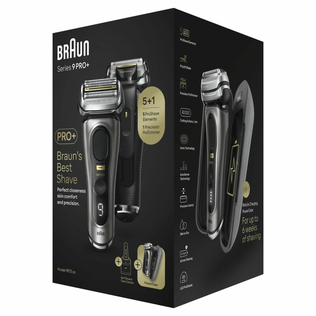 Braun Series 9 Pro+ 9575cc Wet & Dry Rasoio Trimmer Metallico