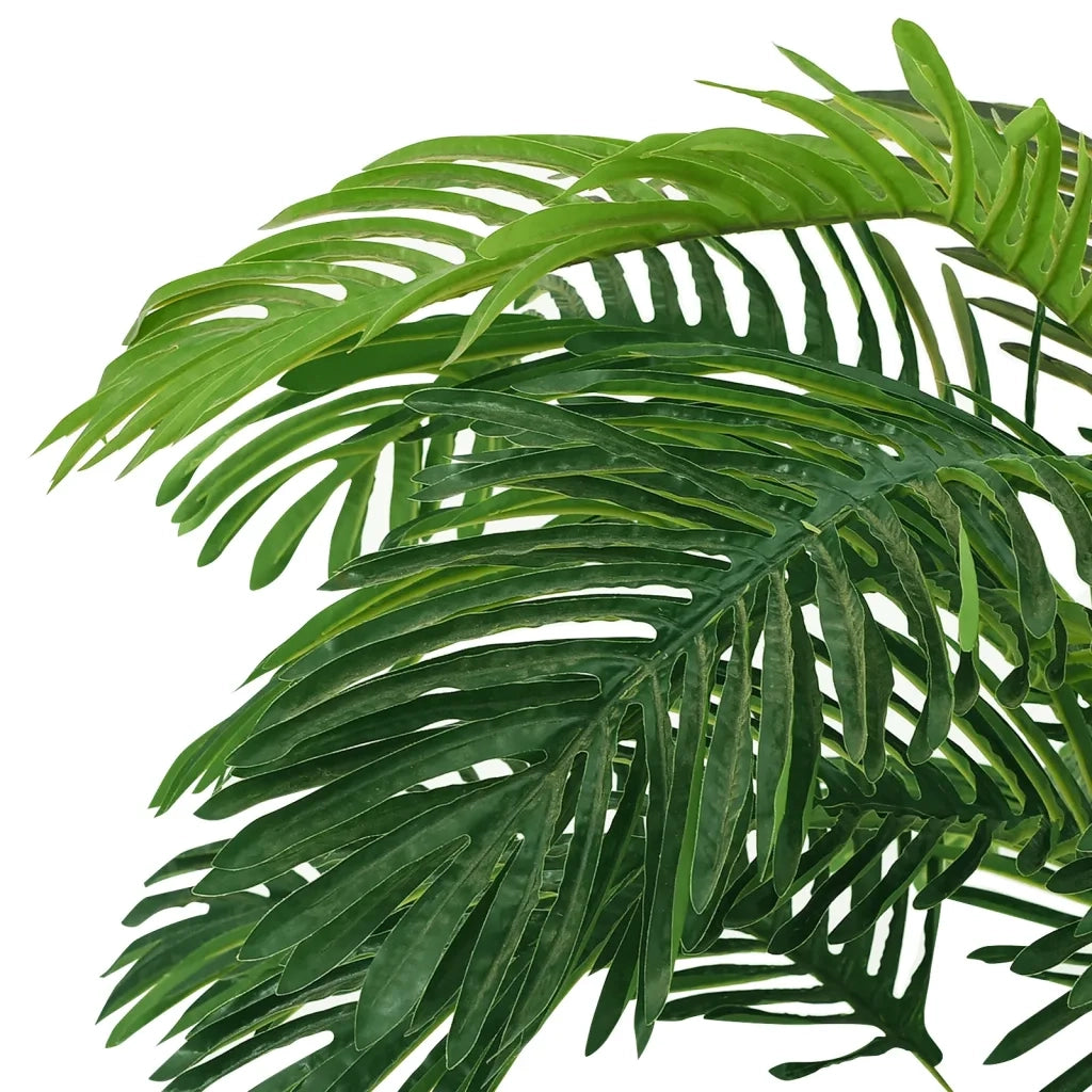 Palma Cycas Artificiale con Vaso-Piante Decorative 140 cm Verde
