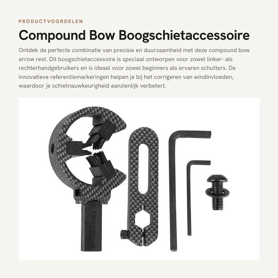 Accessorio per Compoundboog - Pijlenrust con Materiale Leggero - Antivervorming - Miglioramento della Precisone della Schiacciata - Borstelli a Y - Accessorio per Arco