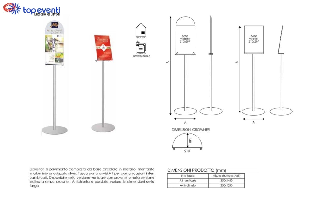 Porta Avvisi formato A4 - Non Personalizzato