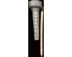 Misuratore di pioggia per giardino - supporto - plastica - outdoor - inclusa punta di acciaio - 36 cm - misurazione dell'acqua di pioggia (35 mm)