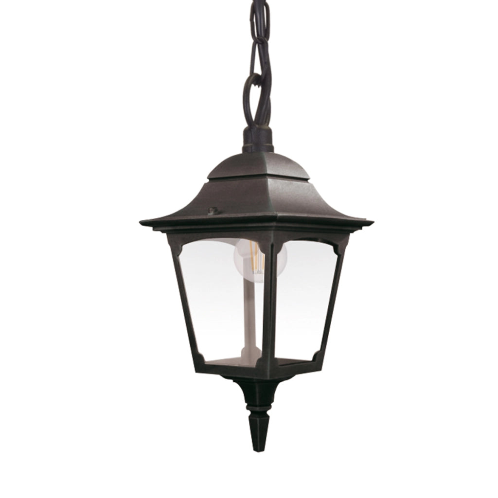 Lampada sospesa esterna Chapel Elstead nera E27 IP44