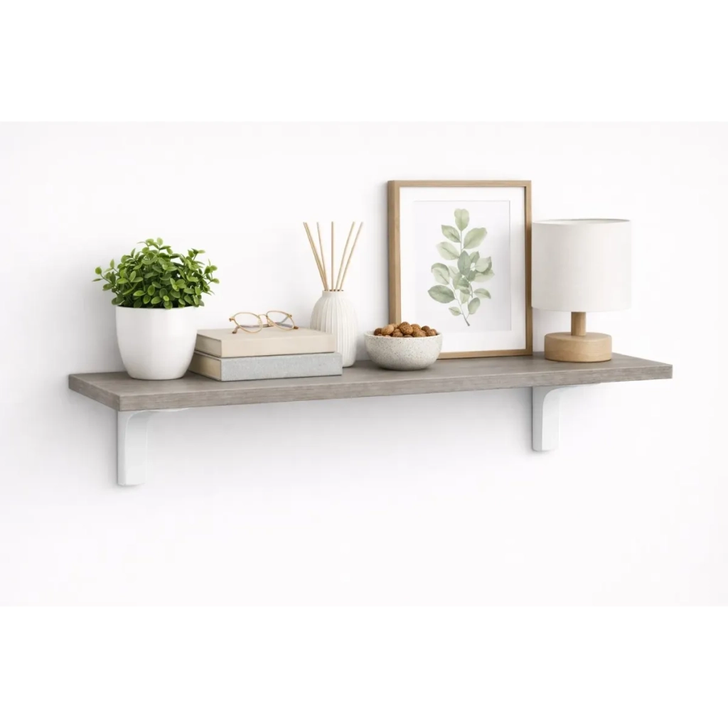 Mensola da Muro da appoggio in Legno nobilitato spessore 1,8 cm in colore Olmo 90x20 cm