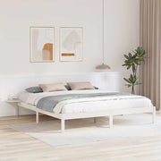 Struttura del letto Bianco 180 x 200 cm Pino massello 873179