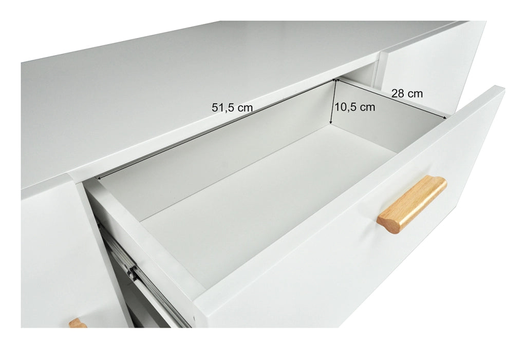 Credenza madia bianca in stile nordico bianco - NO08CR