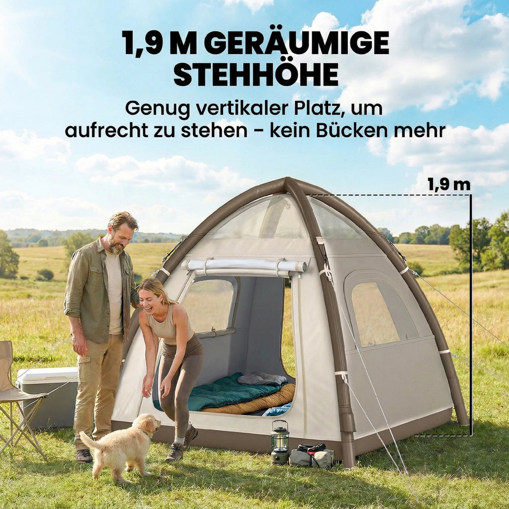 Tenda gonfiabile 3 persone ¨C Minimal ¨C Verde, mesh, con pompa