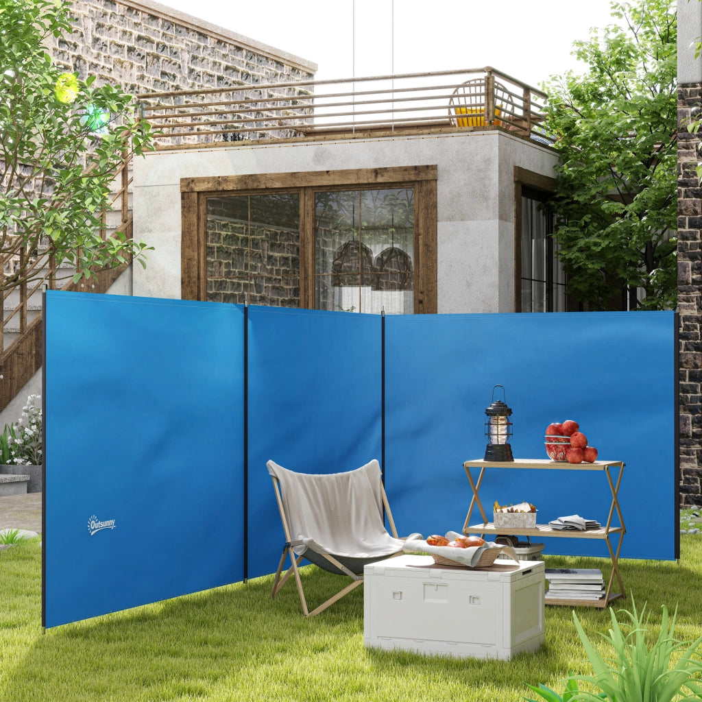 Paravento da giardino ¨C Minimal ¨C 540x150 cm blu