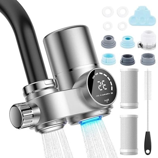 Pompa per l'acqua con 2 filtri e display LED per acqua potabile