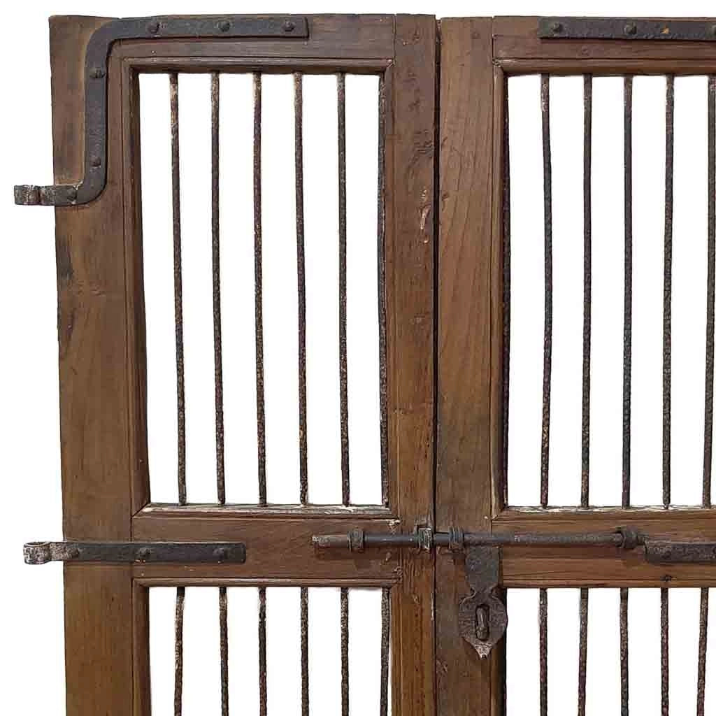 Porta artigianale in legno marrone 96x4x170h cm