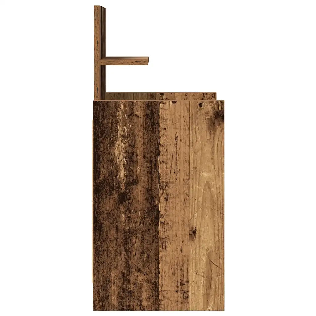 Comodino con 2 Cassetti Legno Antico 38x34x80 cm 861369