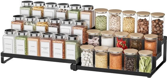 Organizzatore per armadi a 3 livelli - 1 pezzo - Materiale plastico - Estensibile