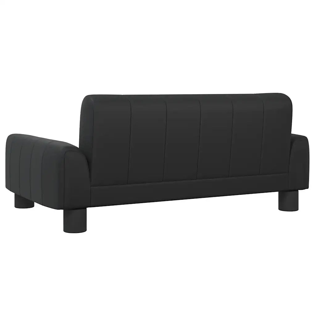 Divano per Bambini Nero 70x45x30 cm in Similpelle 3196274