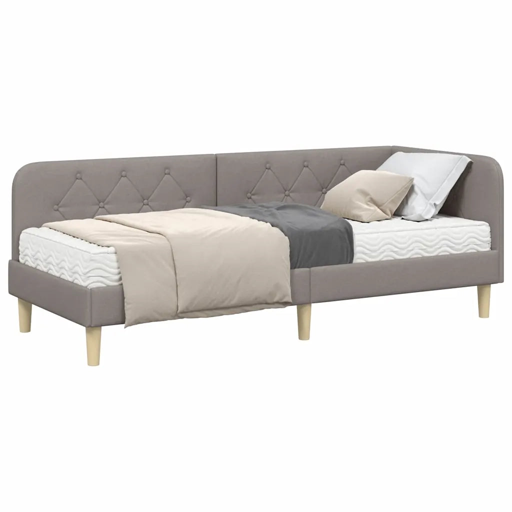 Cornice del letto ad angolo Talpa 80 x 200 cm Tessuto