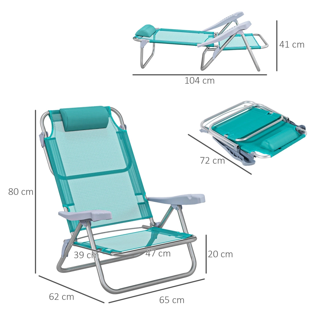 Sedia da giardino pieghevole ¨C zephmum ¨C 2 pezzi, grigio