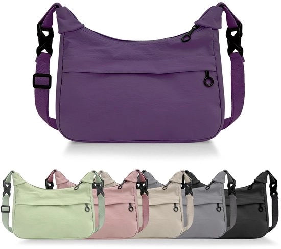 Borsa da Spalla Trasformabile per Donna - Borsa per Uso Giornaliero - Viaggio - Leggera Borsa in Nylon - Sicurezza Antifurto