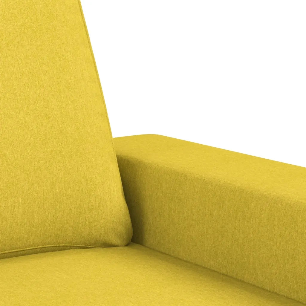 Set di Divani 3 pz Giallo Chiaro in Tessuto 3201895