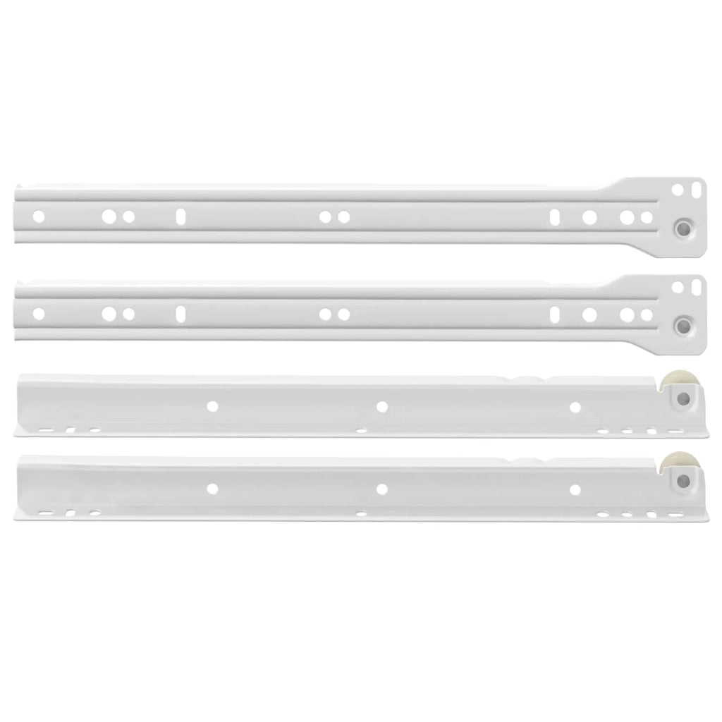 Scorrevole per cassetti 73 pcs Bianco Acciaio 864652