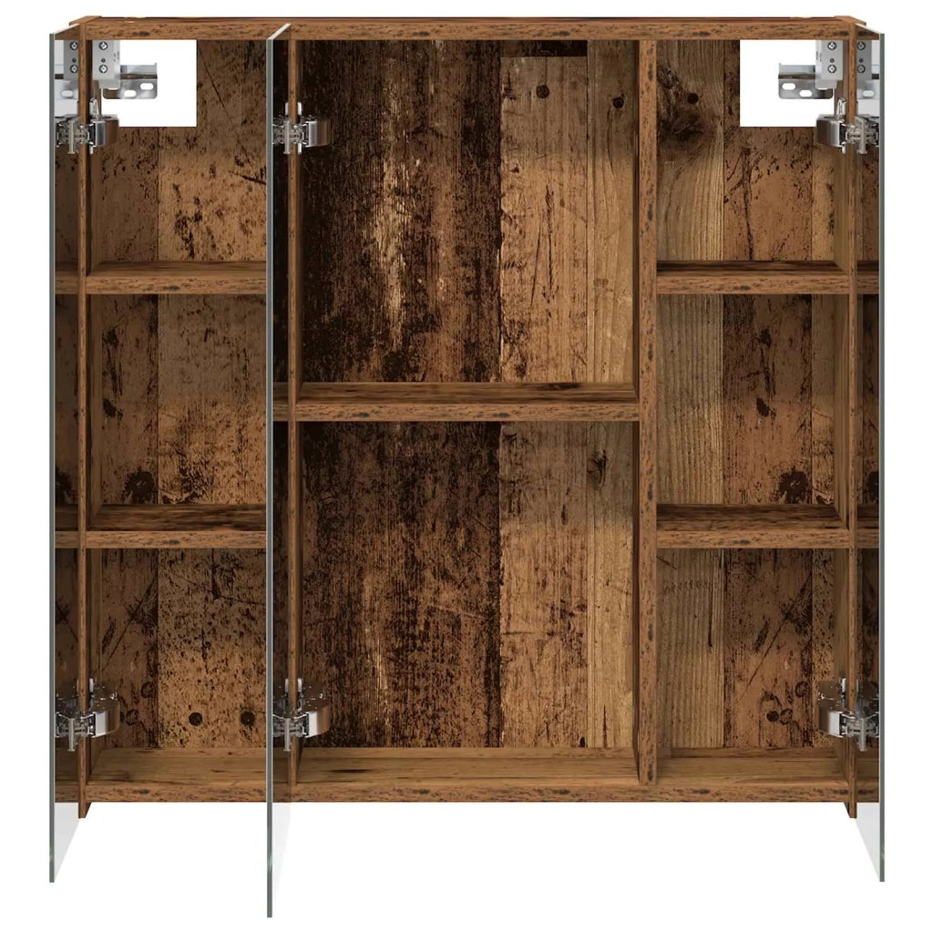 Mobiletto per specchio da bagno Legno vecchio 70 x 14,5 x 70 cm 889093